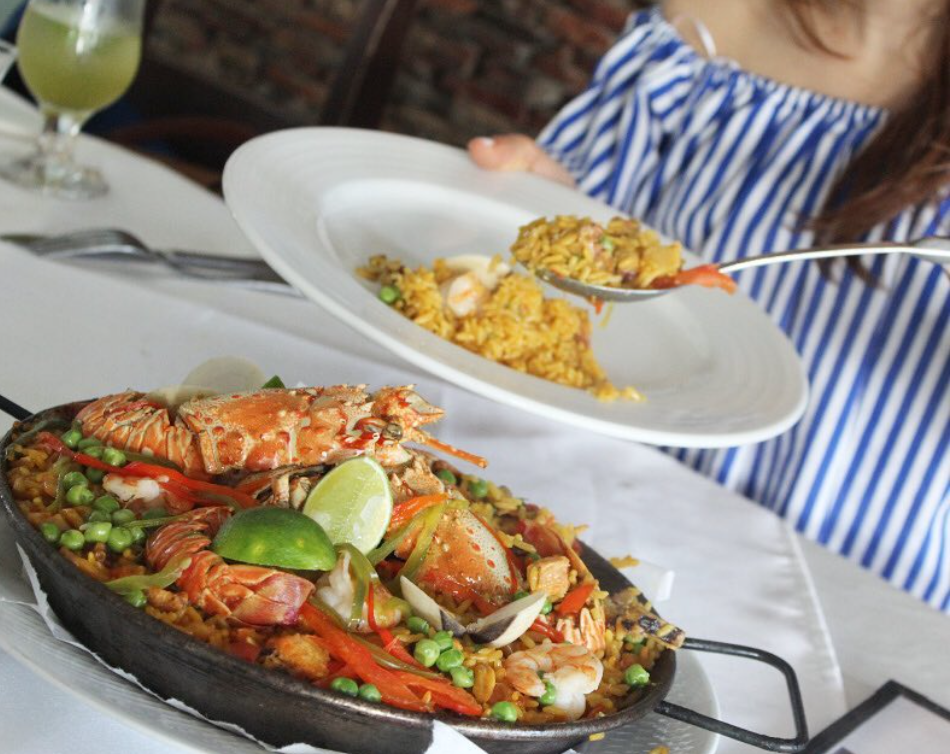 Paella de Mariscos en Restaurante Juan Dolio